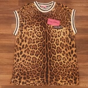 Dolce & Gabbana Kids Leopard Print Sleeveless Tank Top - Brown, Black, Pink